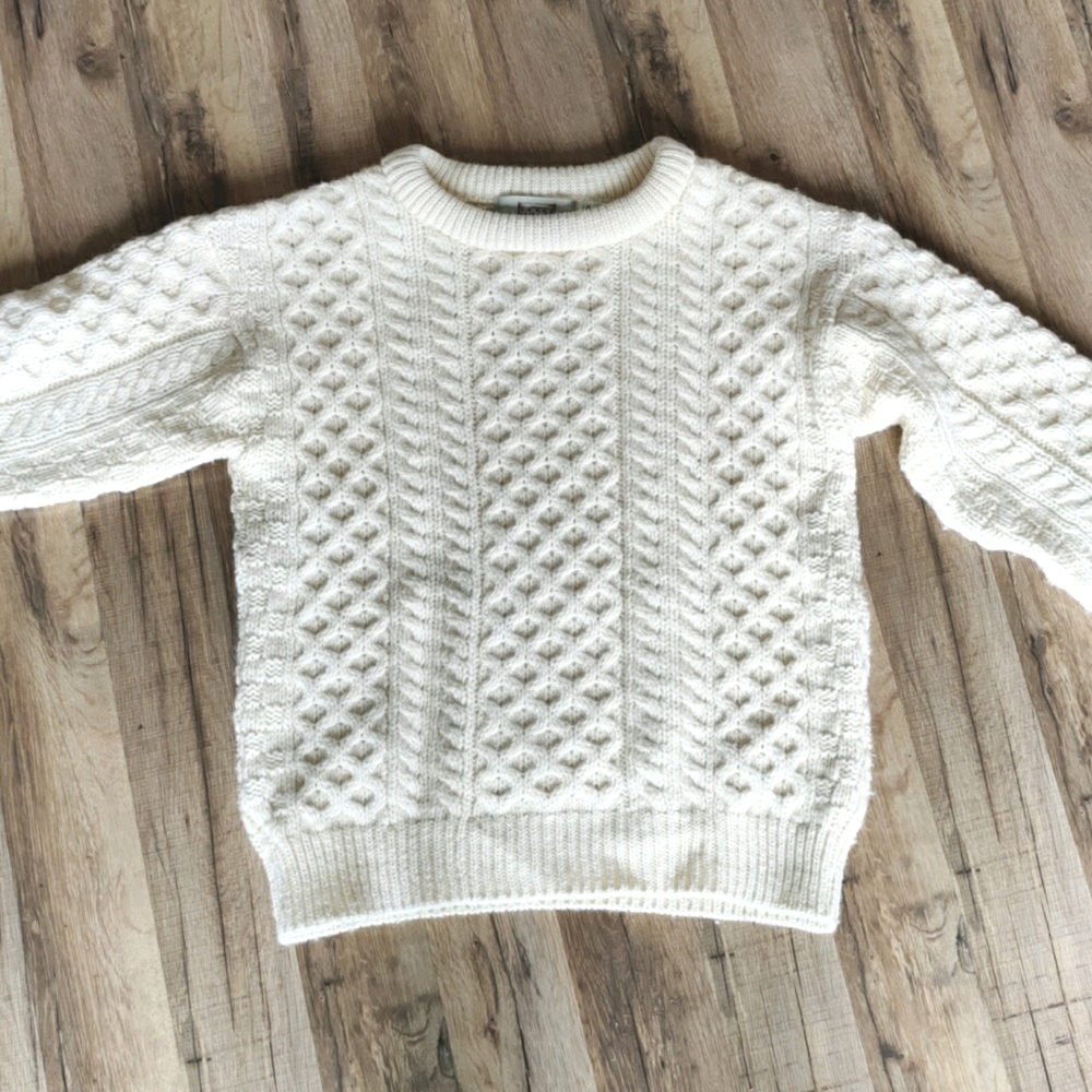 Aran wool sweater